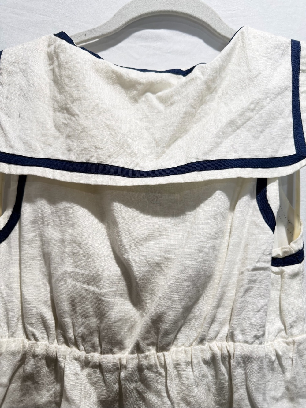 Forever 21 White Sailor Dress with Navy Bow - Picture 7 of 8